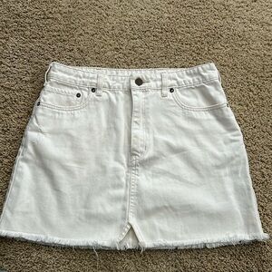 Free people white denim skirt